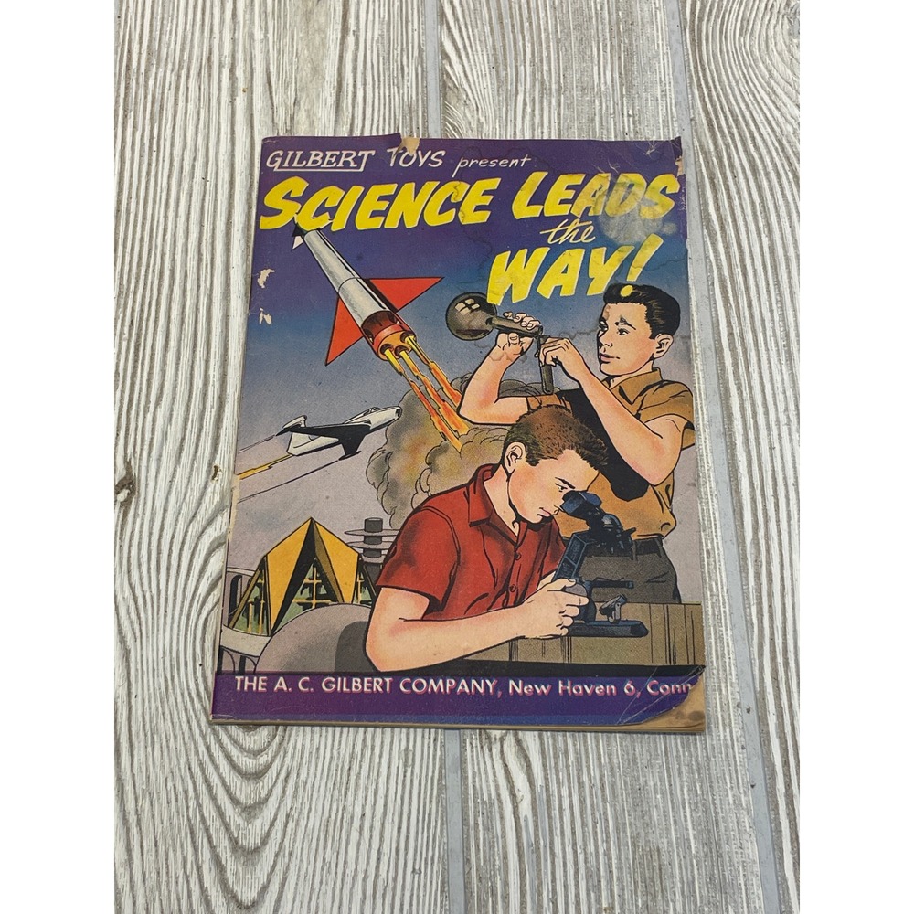 Vintage 1959 Gilbert Toys Science Leads the Way Comic Book AC Gilbert Co Promo